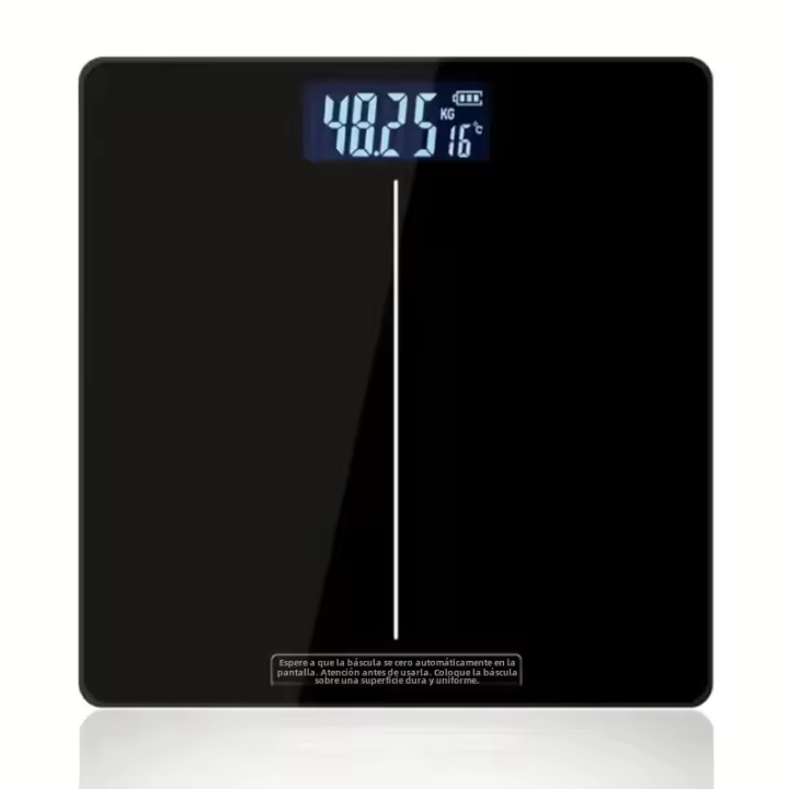 Báscula De Peso Digital Multifuncional Cuadrada Para Baño Precso Con Pantalla LED Iluminada Medidor De Peso Corporal - 1
