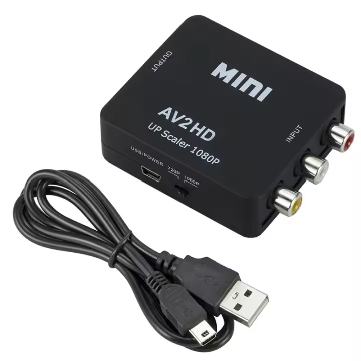 Convertidor AV a HDMI Compatible 1080P Adaptador De Video Y Audio CVBS Para PS2/3 DVD a TV Con Cable USB IPUMYNO - 1