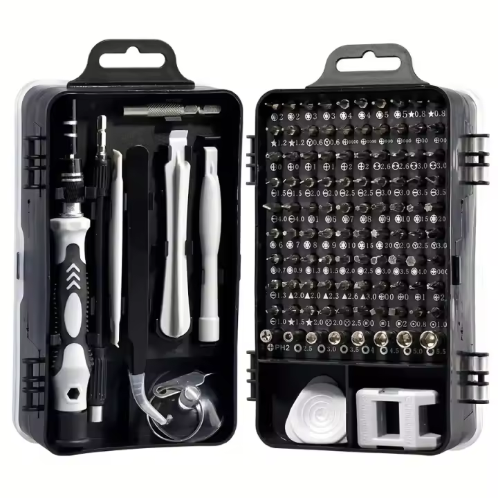 Juego De Destornilladores De 115 En 1 De Precisión Con 98 Bits Magnéticos Herramienta De Reparación Multifuncional Para iPhone Gafas Material De Carbono Alto - 1