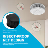 Detector De Fuma 1pc Advertencia De Incendio Interior Con Silbato De 85dB Alarma Para Casa Restaurante Hotel Oficina Baterías Duración De 10 Años - details 5