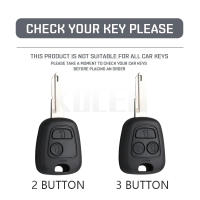 Funda De Llave De Coche Nueva TPU Para Peugeot 106 107 206 207 306 307 406 407 Citroen C1 C2 C3 C4 Picasso XSARA 2 3 Botones - details 0