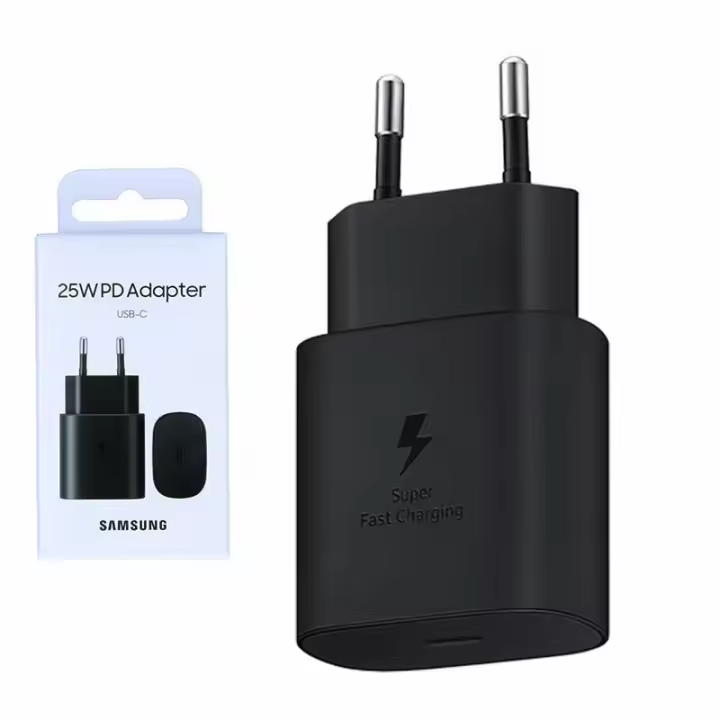 Cargador de red USB-C Samsung  carga rápida PD 25W original  negro - 1
