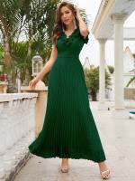 Vestido De Novia De Talla Fina Unithorse Con Volantes Y Pliegues En Chiffón Estilo Elegante Con Hombros Descubiertos Y Cuello En V - details 6