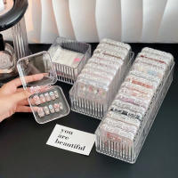 Caja De Almacenamiento Para Uñas Con Armadura Nail Art Organizador Profesional De Tiras De Uñas Caja De Exhibición Para Trabajos De Uñas - details 0