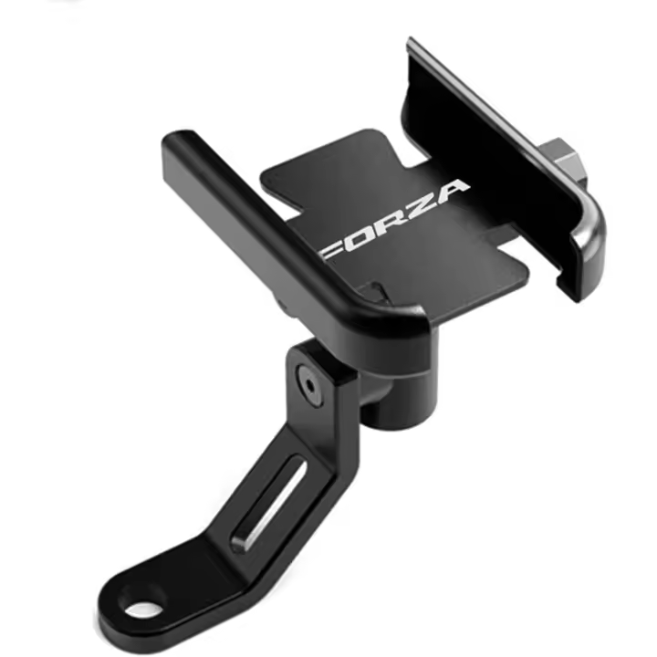 Accesorios Motos HONDA Forza 125 250 300 350 750, Soporte Teléfono Móvil Moto, Navegador GPS, Espejo Retrovisor, Soporte Manillar, Color Negro - 1