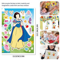 Puzzle De Puzle De Disney Snow White 8/16 Hojas De Pegatinas DIY Juego De Armar Cara Para Niños Manualidades Educativas De Scrapbooking - details 2