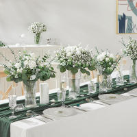 5/10/20Pcs Hojas De Eucalipto Artificiales Ramas Silver Dollar Flores Falsas Para Decoración De Bodas Y Eventos - details 11