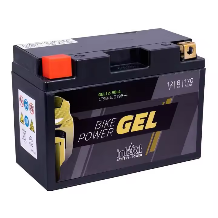Bateria de moto Intact gel YT9B-4 12v 8ah - 1