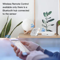 Sensor De Temperatura Y Humedad Inteligente ZigBee MoesHouse Con Control Por App Tuya Luz De Iluminación Ajustable Y Detector De Temperatura - details 5