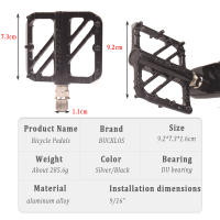 Pedales De Bicicleta BUCKLOS 3 Bearings Ultraligeros Antideslizantes De Aluminio Para MTB Accesorios De Bicicleta Pantalla De Montaje 9/16'' Peso Approx. 296g/M96 286g/R36 - details 12