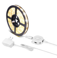 Luz Nocturna LED Para Gabinete Con Sensor De Movimiento 1M-5M Tira De Luz LED Con Adaptador De Voltaje 110V-220V a 12V Para Cama - details 7