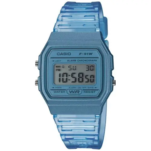 RELOJ CASIO RETRO VINTAGE F-91WS-2EF AZUL UNISEX - 1