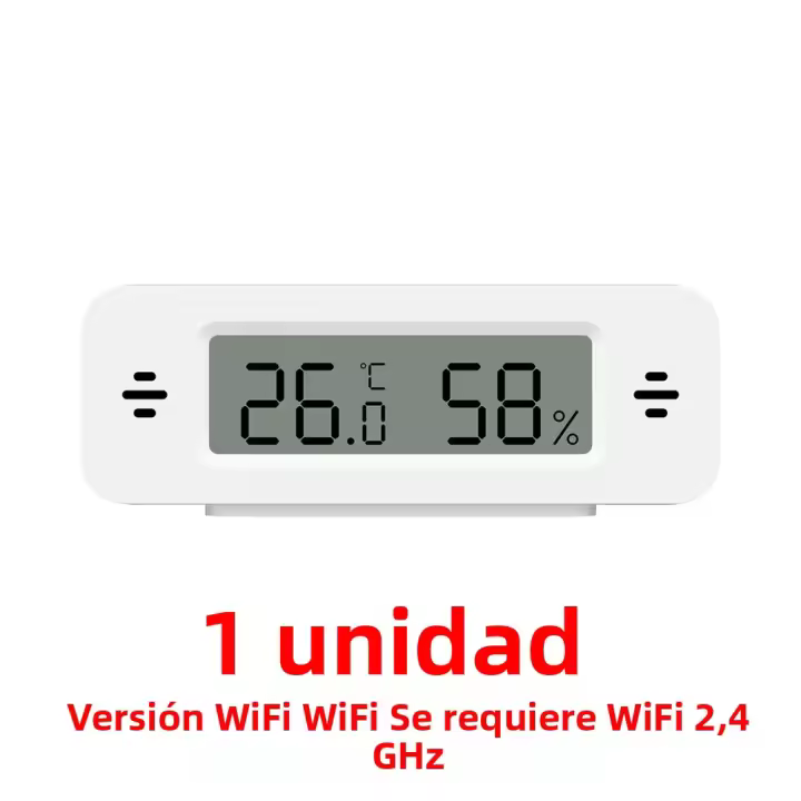 Termómetro Y Higrómetro Inteligente Mini WiFi Tuya Compatible Con Google Home Yandex Alexa Control Remoto Por App Con Alarma - 1