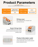 Conector De Cable Rápido Mini 1Pin 2Pin 3Pin Spliceable Terminal De Soldadura Directa Multi-Entrada Y Multi-Salida Para Electrónica - details 2