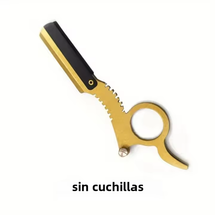 Cuchilla De Afeitar De Acero Inoxidable Para Cejas Herramienta De Limpieza Facial Sin Cuchillo Soporte Para Tijeras De Seguridad Para Hombres - 1