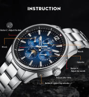 Reloj Mecánico Automático WM Watch Welly Merck Para Hombre Multi-función Resistente Al Agua Con Crowns Ocultas Cristal De Zafiro WM160 - details 13