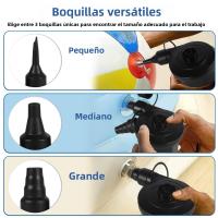Bomba De Aire Eléctrica Portátil 2000mAh Recargable Por USB Para Inflar Y Deflar Flotadores De Piscina Y Camas De Aire Con Almacenamiento Vacío - details 7