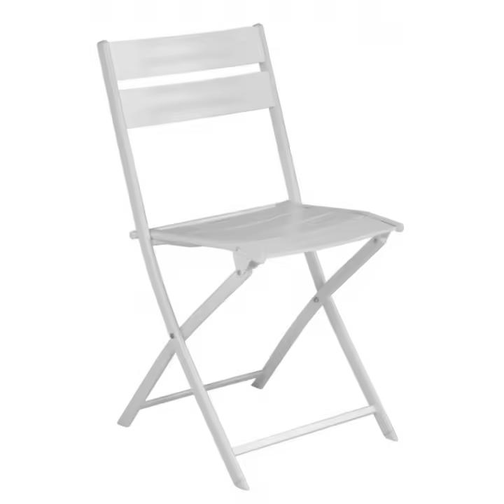 Juego De 2 Sillas Lucca Blanco Plegable De Aluminio Moia - 1