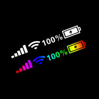 Pegatinas Reflectoras De Vinilo Para Coche Decales De Nivel De Batería Wifi Accesorios Decorativos Para Auto Divertido Sticker Para Decoración Del Interior Del Vehículo - details 1