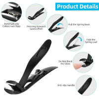 Cortauñas en ángulo para personas mayores, Cortauñas ergonómicas para uñas gruesas, Regalo de cortaúñas de acero inoxidable - details 1