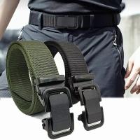 Cinturón Táctico Para Hombres De Entrenamiento Militar Al Aire Libre Versátil Casual Con Hebilla Automática Material De Lona - details 0