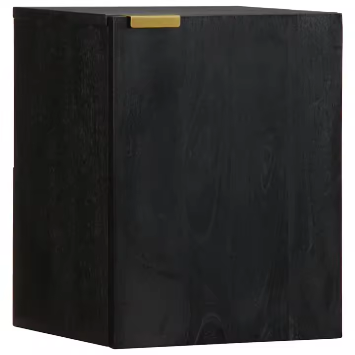 vidaXL Mueble de baño colgante madera de ingeniería negro 38x33x48 cm - 1