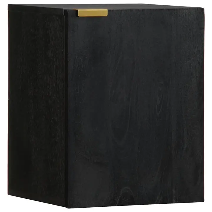 vidaXL Mueble de baño colgante madera de ingeniería negro 38x33x48 cm - 1