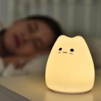 Luz Nocturna LED De Gato Colorido En Silicona Lámpara De Silicona De Dibujos Animados Decoración Para Dormitorio Iluminación De Lado - details 11