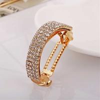 Haimeikang Clip Para El Cabello De Moda Para Mujer Con Rhinestone Metálico Y Perlas Accesorios Para El Cabello Barretta Para Cola De Caballo - details 7