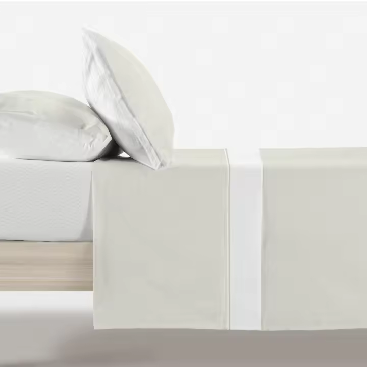 Manterol - Juego de sábanas de verano estampado huellas, calidad 50% Algodón 50% Poliéster, incluye bajera ajustable, encimera y fundas de almohada. - 1