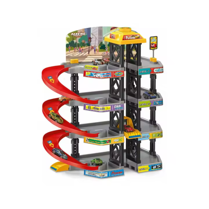 Parking Multiservicio de 4 Plantas con 5 Vehículos y Accesorios - 1