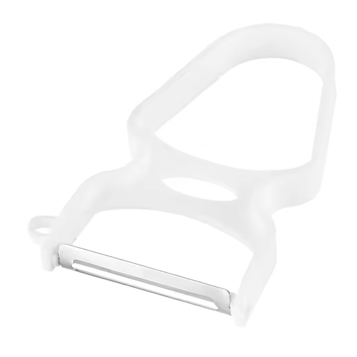 DESEOS Pelador de Patatas Ergonómico de Plástico | Pelador de Verduras y Frutas de 7x11 cm | Pelador de Cocina Versátil - 1