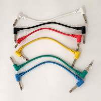 6PCS Cable De Enlace De Efectos De Guitarra Eléctrica Pedal 1/4 Angulo Derecho Bajo Ruido Shielded Audio Cable Accesorios Para Guitarra - details 15