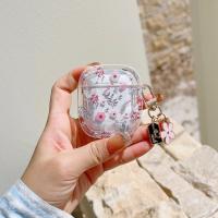 Funda Para Airpods 4 Con Colgante De Corazón Y Perla En Forma De Flor Rosa Y Mariposa Funda Protectora De TPU Para Apple AirPods pro 2 - details 6