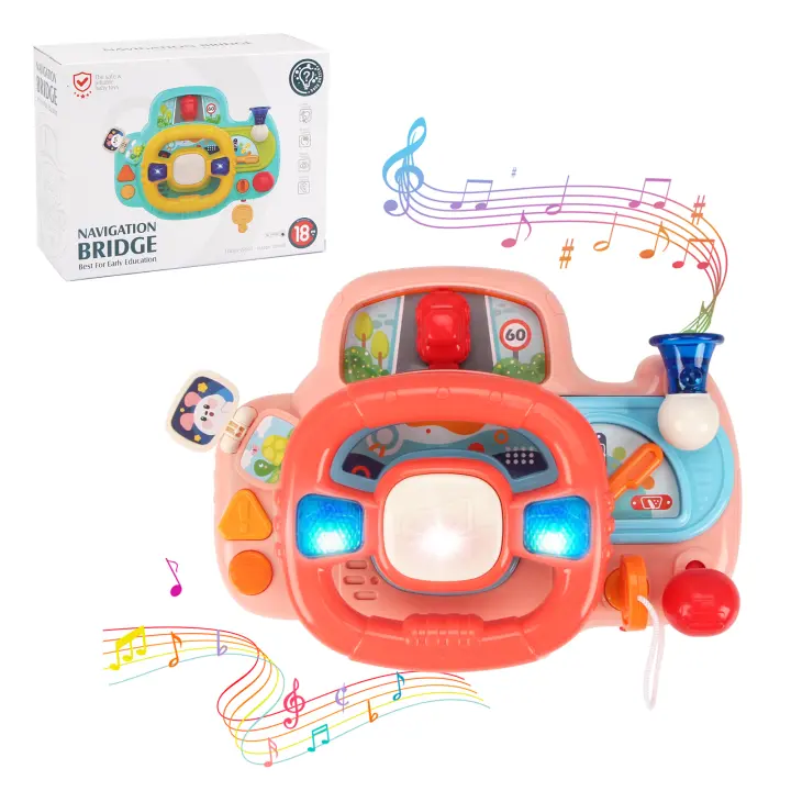Coche De Conducción Simulada Para Bebés Con Volante Eléctrico Música Y Luz Juguetes Educativos Tempranos Para Niños Regalos - 1