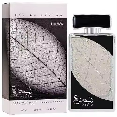 NAJDIA 100ml lattafa perfume arabe es una fragancia unisex que captura la esencia de la elegancia y la sofisticación. - 1