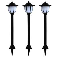 vidaXL Lámparas Solares LED de Exterior Negras Iluminación Terraza Jardín Cantidad 3 unidades, 6 unidades - details 0