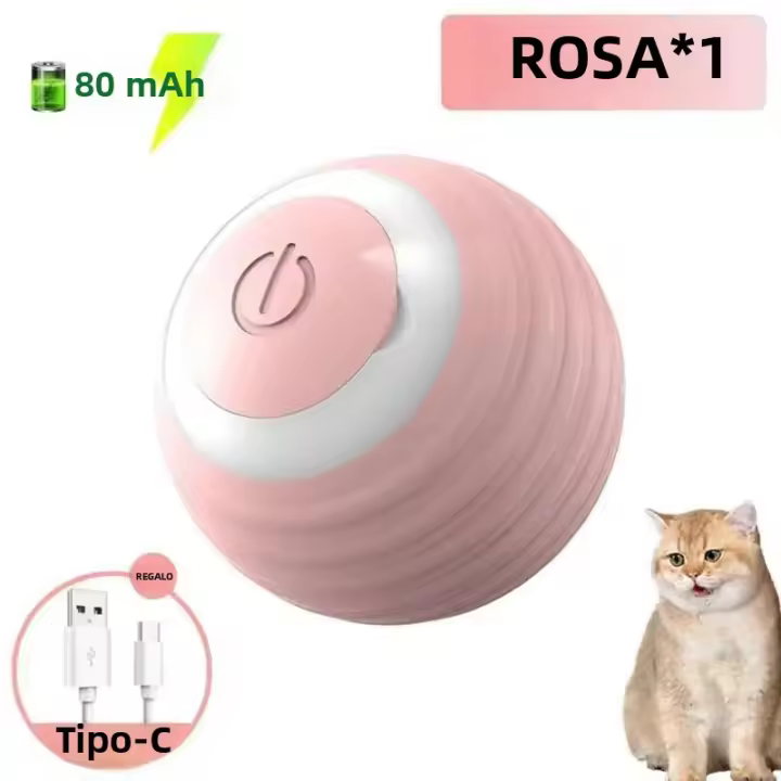 Bola De Juguete Inteligente Para Perros Y Gatos Bola Rodante Automática Con Luz RGB Juguete Interactivo Para Mascotas USB - 1