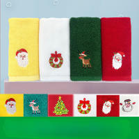 Juego De Toallas De Algodón Suave 3/4pcs Navidad Santa Claus Toallas De Mano Absorbentes 32x45cm Para Baño De Casa Y Hotel - details 1
