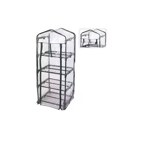 Ipae-Progarden Invernadero 4 Alturas con Tejado - Protección Contra Heladas - PVC Transparente - 1