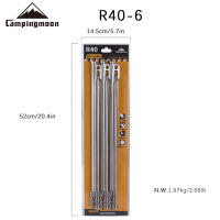 Juego De Palos De Tenda Ultraligeros De Titanio Para Camping Y Senderismo CAMPINGMOON Herramientas De Sobrevivencia Portátiles Negro 45 # Acero CN;ZHE - details 1