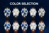 Reloj De Pulsera De Cuero Impermeable Para Hombre OLEVS Con Calendario Y Luz Luminosa Resistente Al Shock Moda Casual De Lujo - details 5
