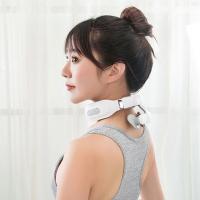 Masajeador Cervical De 4 Cabezas Con Ajuste De Fuerte USB Inteligente Con Voz De Calentamiento Masajeador De Cuello Blanco - details 6