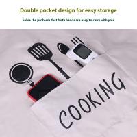 Delantal De Cocina Impermeable Y AntiAceite Con Bolsillos Y Ajuste Personalizado Para Restaurantes Y Bar De Café Ideal Para Casa Y Cocina - details 5