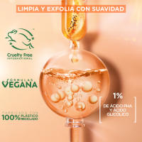 Garnier Agua Micelar Efecto Peeling Suave Todo en uno, Limpia, Desmaquilla y Exfolia 400ML - details 1