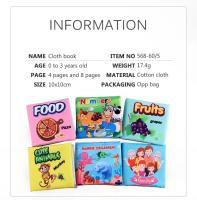 Libro De Tela Para Bebés Educativo Temprano Con Imágenes De Frutas Animales Y Números Juguete Cognitivo Para Niños De 1 a 72 Meses - details 3
