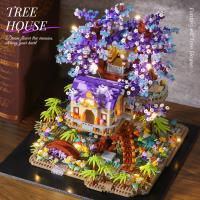 Mini Sakura Árbol Serie Ciudad Bloques De Construcción De Cerezo Arquitectura Fae Treehouse Regalo Para Niñas Y Niños - details 0