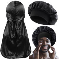 Pañuelo De Cabeza Largo Para Hombres Y Mujeres 2/3PCS Durag De Seda Tapabocas De Noche Estilo Pirata Bufanda De Sueño Unisex Bandana Turbante Hijab Multifuncional Para Todas Las Estaciones - details 17