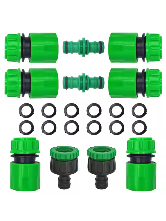 Conector Rápido ABS Para Riega Jardín 1/2'' Doble Macho Adaptador Extensor Para Tubo Y Tubo Set De Adaptadores De Agua Para Jardín - 1