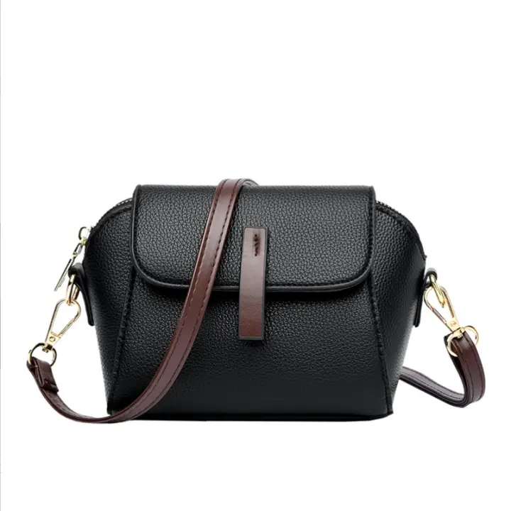 Mini flap messenger bag, fashionable solid color shoulder bag, women's daily commuting PU wallet, coin purse women's casual bag - 1